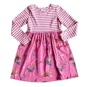Hanna Andersson 100% Cotton Girl's Rocket Ship Space Dress - Size 10